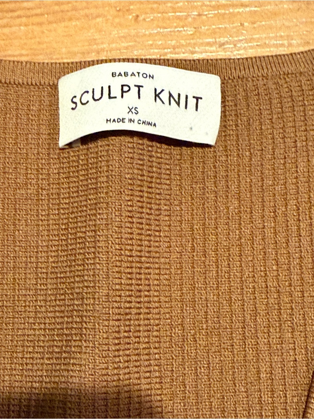 Babaton Sculpt Knit Ribbed Tank — Camel - Picture 2 of 2